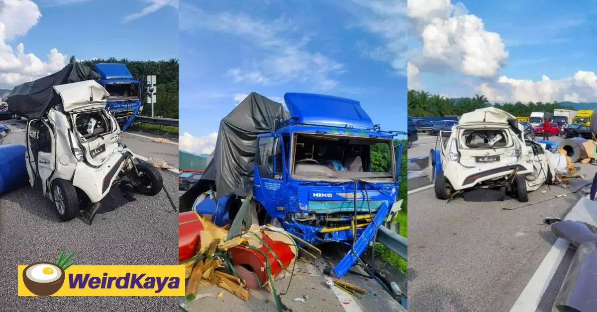 Myvi driver escapes deadly car accident unhurt, proving its power again | weirdkaya