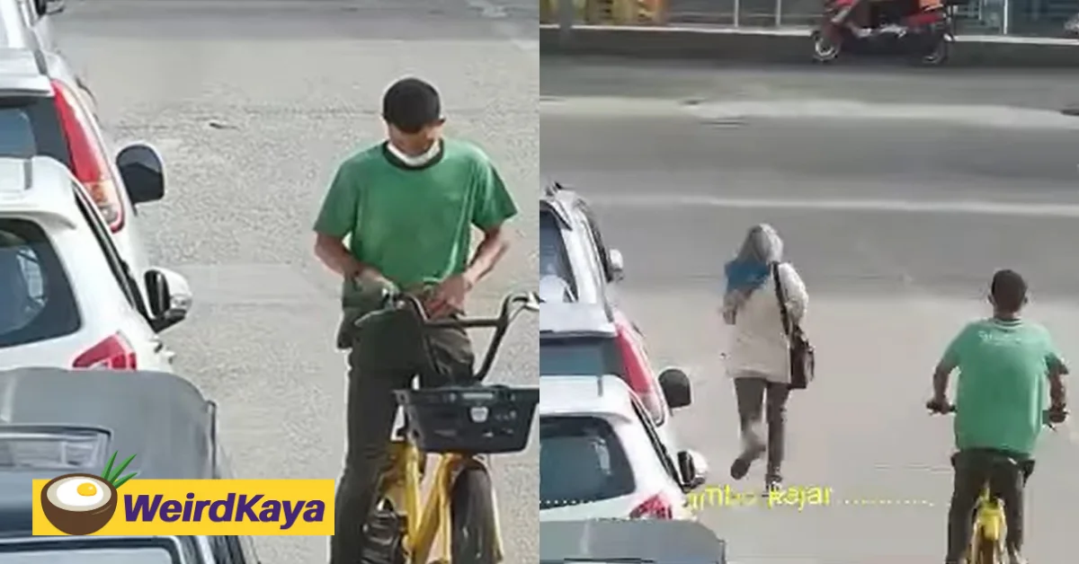 Pervert cyclist sexually harasses woman and even gives chase to her | weirdkaya
