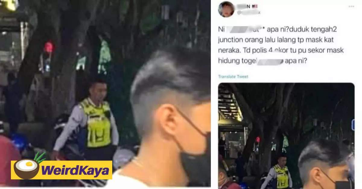 Traffic cop lodges report against netizen who accused him of not wearing a mask | weirdkaya