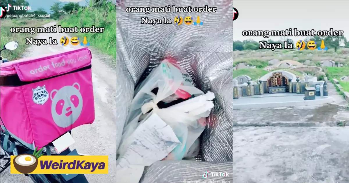 [video] deliveryman sends milk tea to cemetery, only to discover he was pranked | weirdkaya