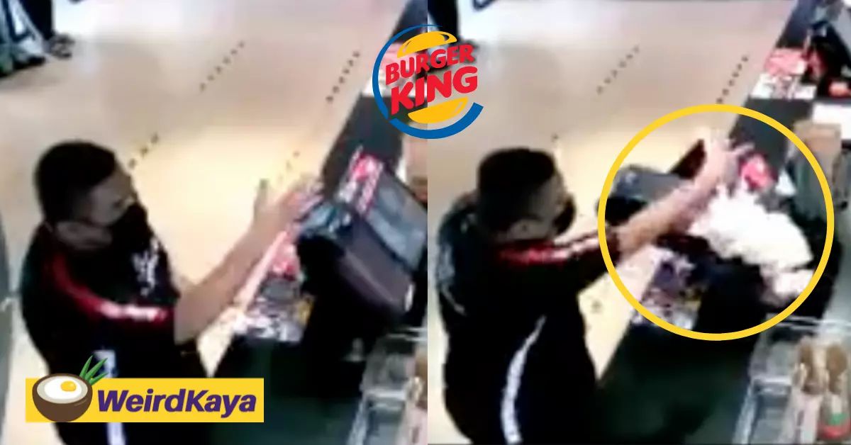 Furious customer thrashes cash register over an order gone wrong | weirdkaya