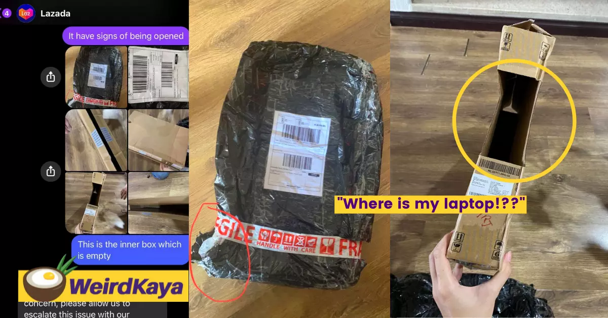 Customer rants over receiving empty box instead of a laptop from Lazada | WeirdKaya