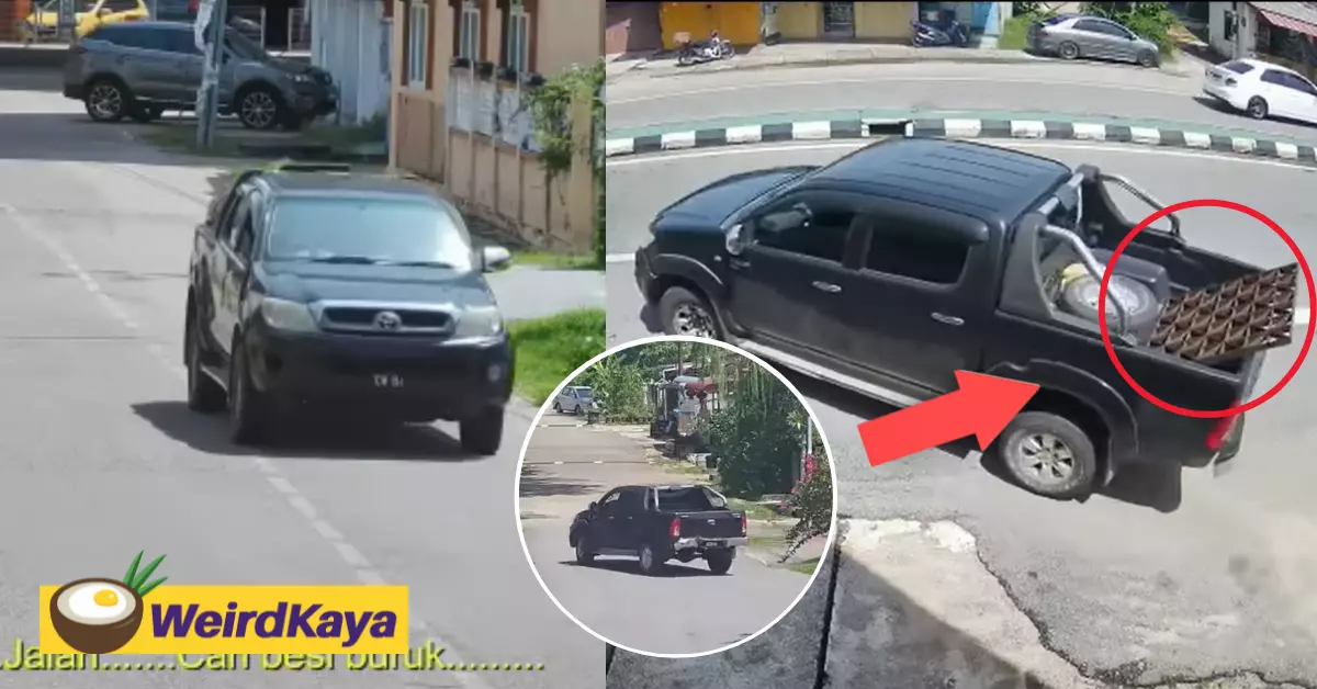 Not again! Driver caught on CCTV stealing manhole cover in crime-ridden area | WeirdKaya