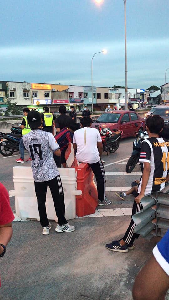 54 individuals compounded rm2k each for jogging and gathering at a bridge