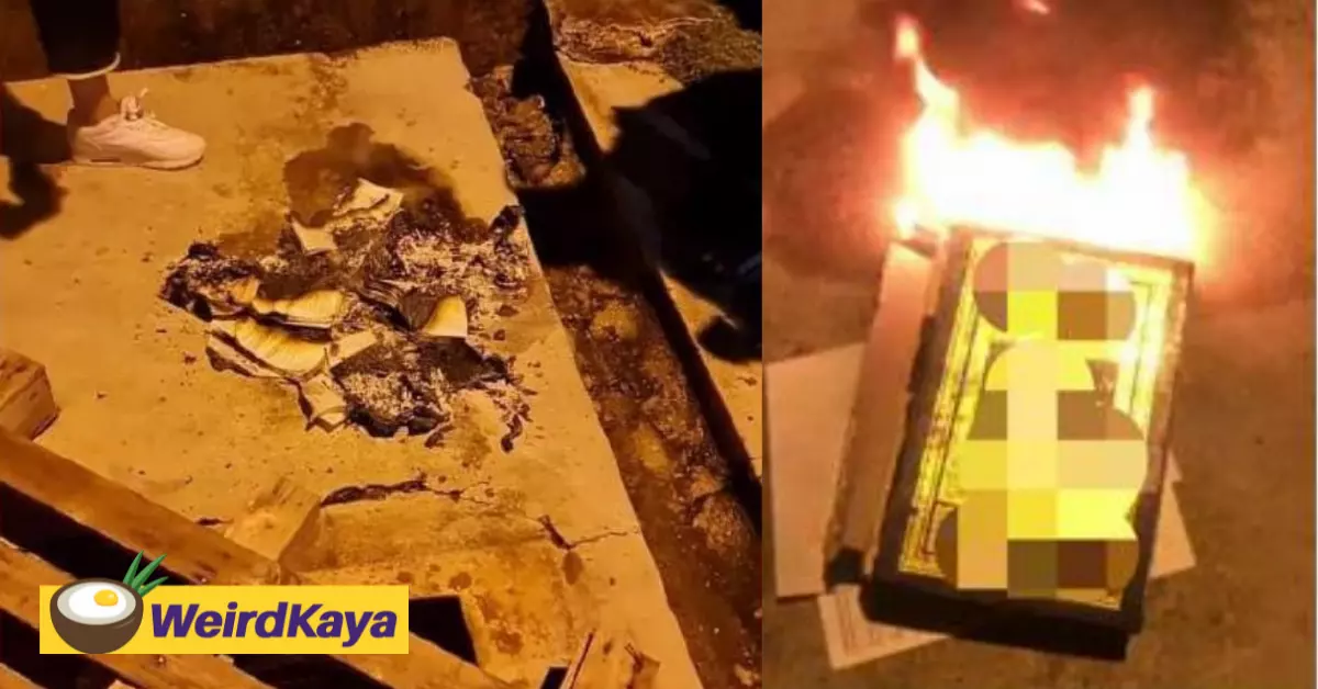 Jilted man burns al-Quran as an act of revenge over his lover's betrayal | WeirdKaya