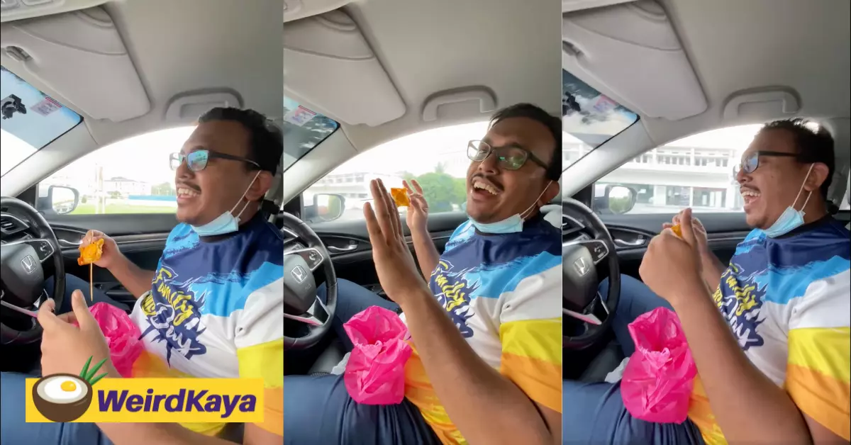 Man shows off his "auto-sensing" Honda to netizens and even eats while driving | WeirdKaya