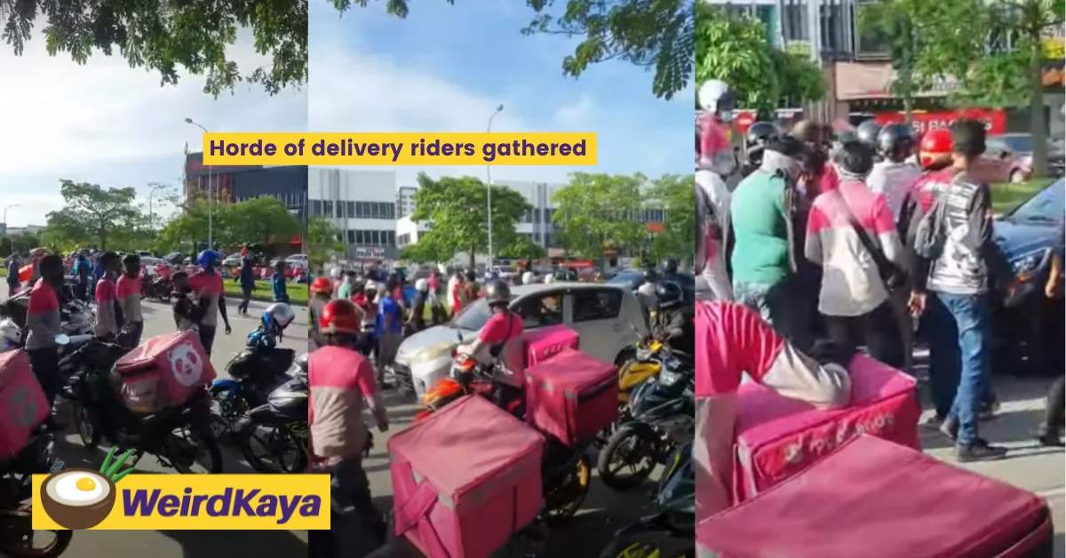 [video] horde of angry delivery riders confront lorry driver following collision | weirdkaya