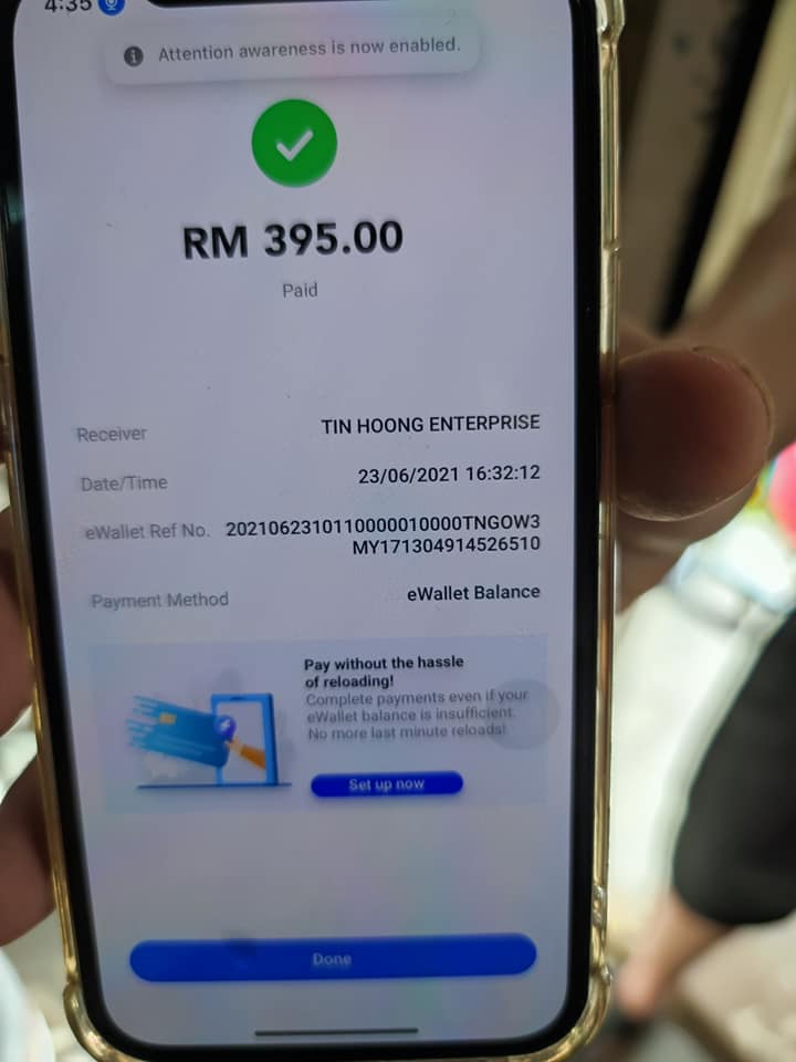 Customer tries to rob vendor of goods worth rm395 by paying only rm0. 01 with e-wallet