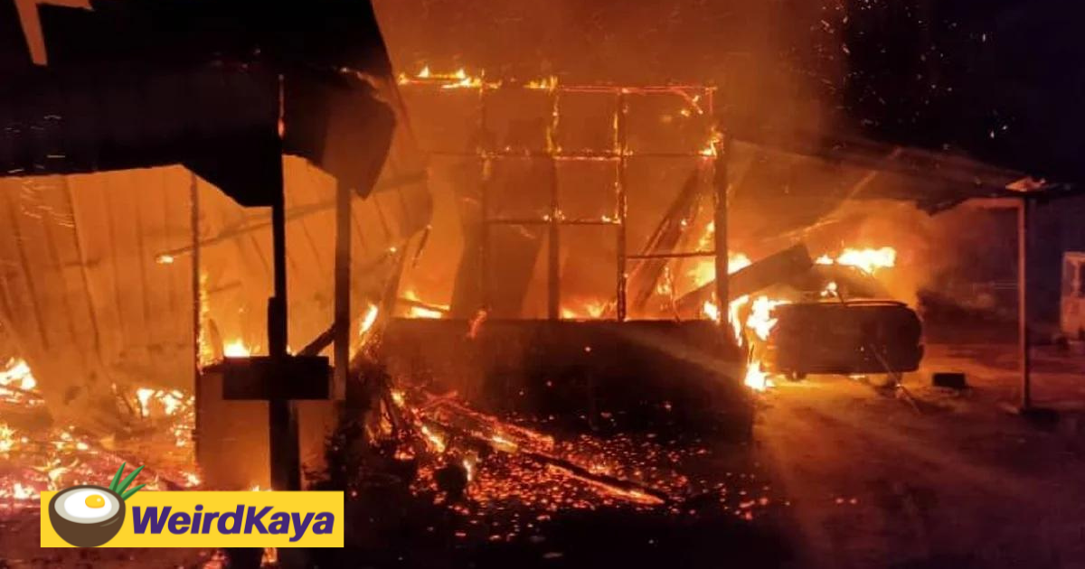 Family of six suffer burns while escaping a fire at their sekinchan home | weirdkaya