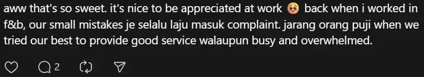 Comment on nice staff ( )