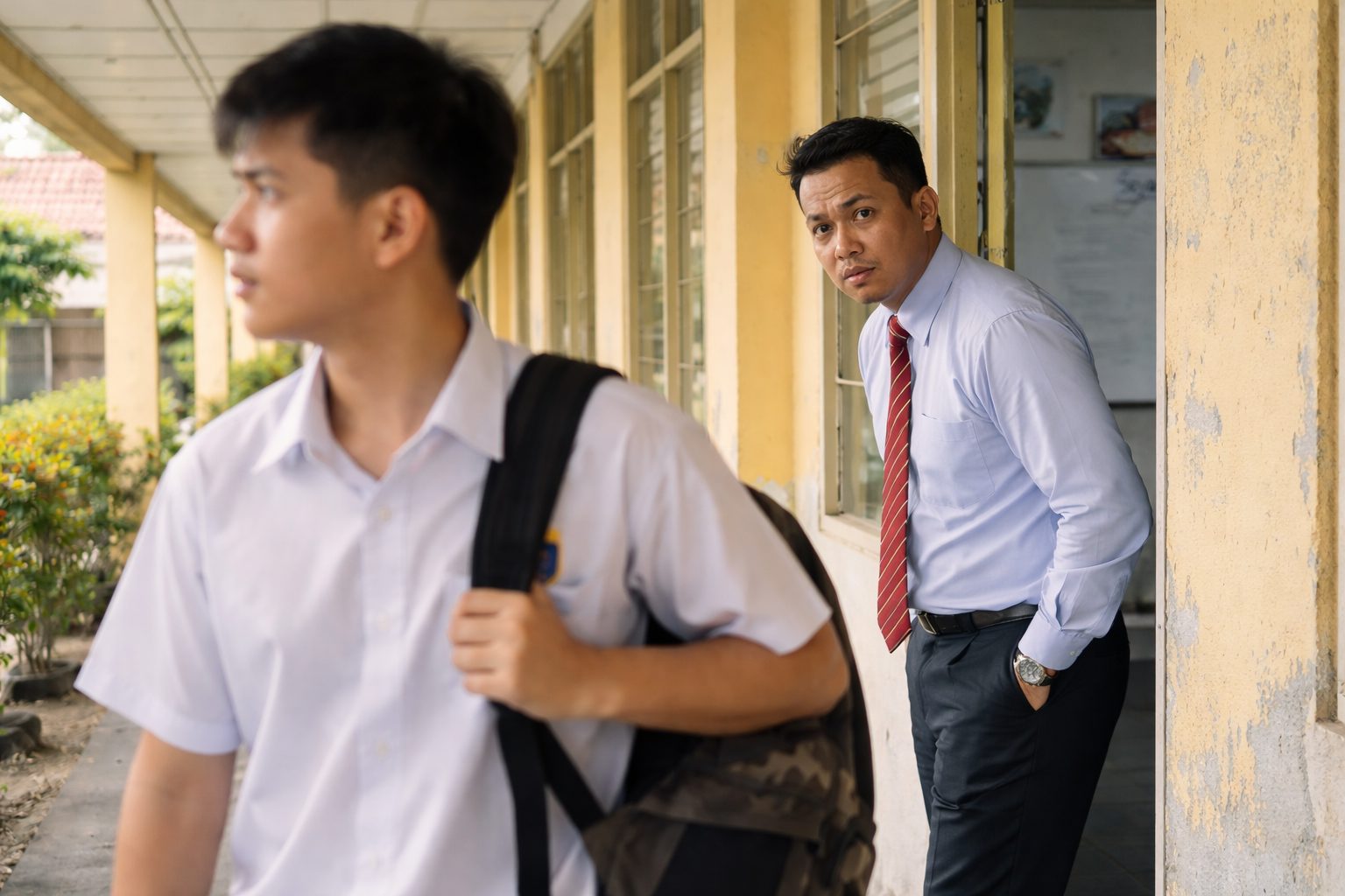 The student now avoids greeting them and even takes a different route to avoid crossing paths.