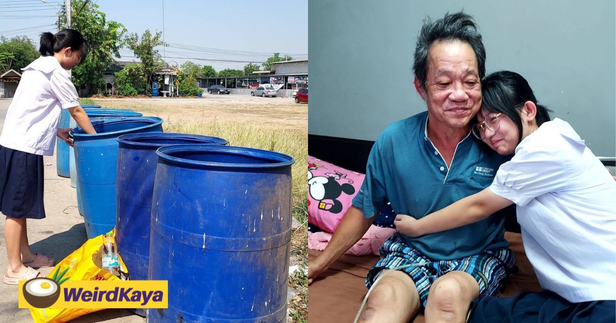 15yo Girl Collects Plastic Bottles To Make Ends Meet While Caring For Disabled Father | WeirdKaya