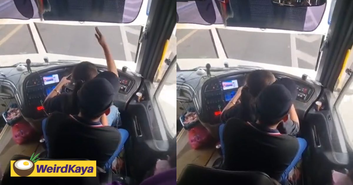 Viral Clip Shows M’sian Man Driving The Bus While Woman Sits On His Lap | WeirdKaya