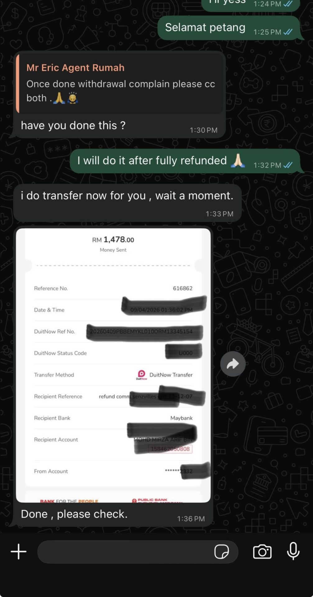  wk m’sian tenant successfully claims back rm . k after learning agent fee isn’t their responsibility 