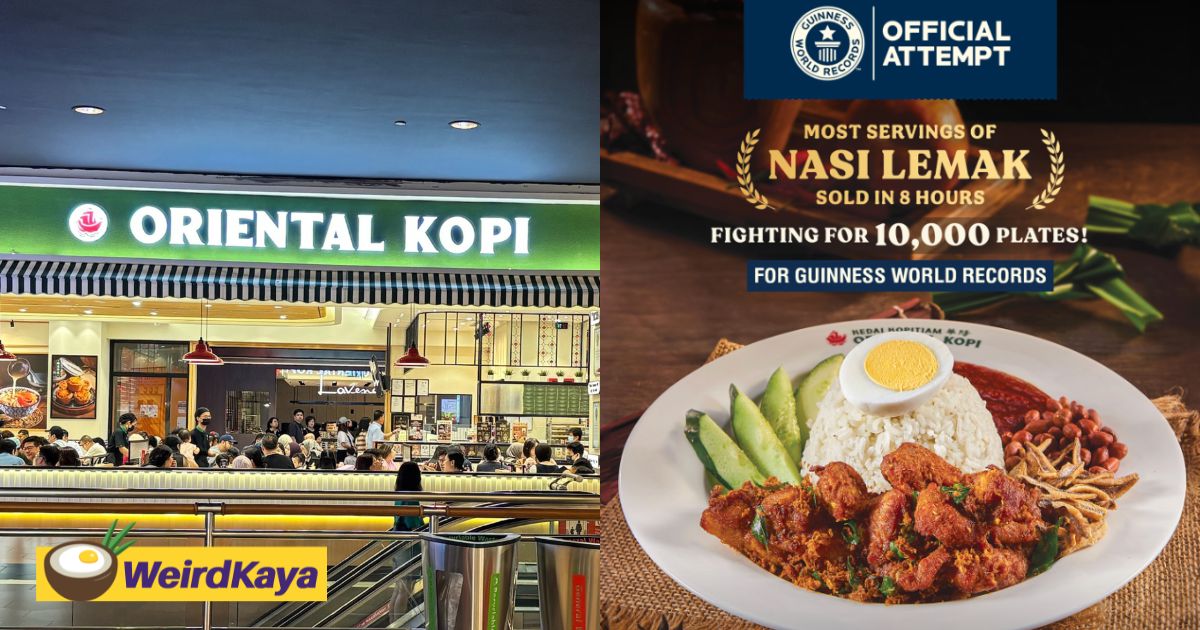 Oriental Kopi Aims To Achieve Guinness World Record By Selling 10,000 Plates Of Nasi Lemak In 8 Hours | WeirdKaya