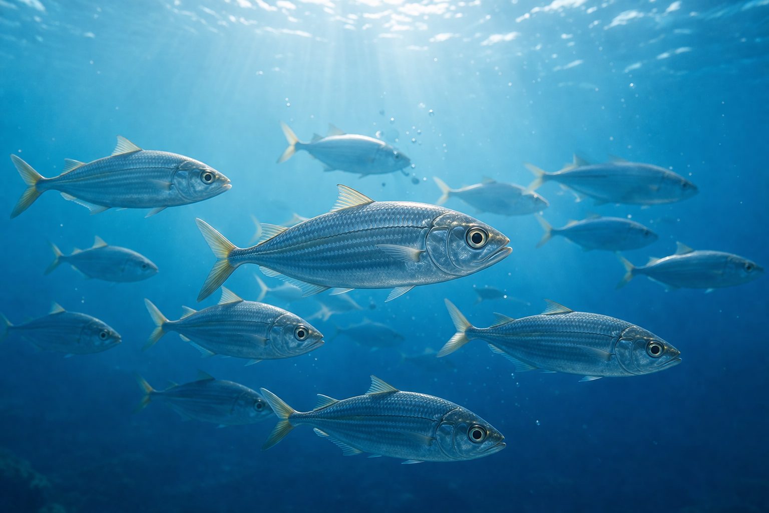 wk school of fish in serene waters