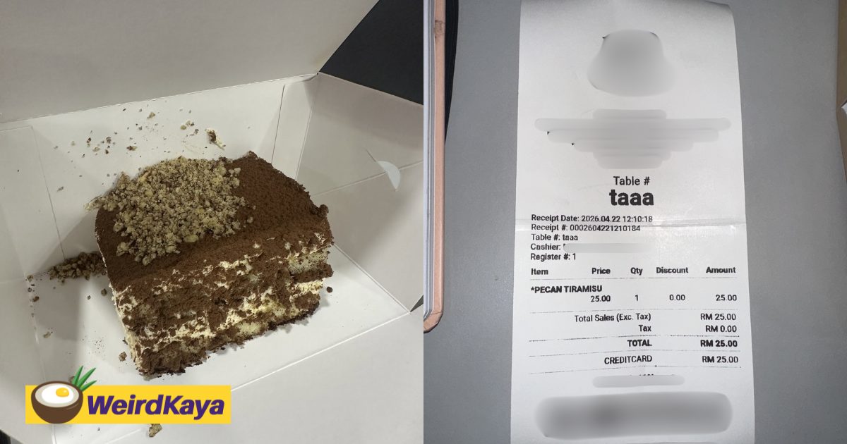 M’sian Woman Claims Cafe Charged Her RM25 For Tiramisu When Price Display Was RM20 | WeirdKaya