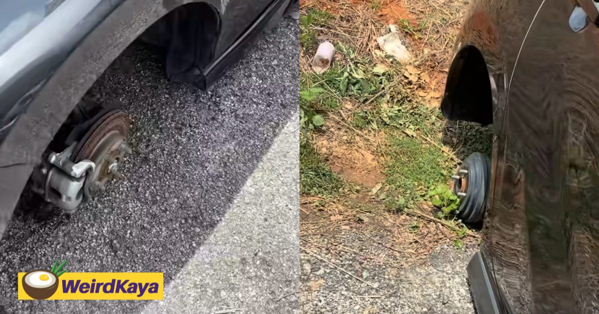 2 Cars Parked Outside M’sian Nursing College Found Stripped Of All 8 Tyres & Rims | WeirdKaya