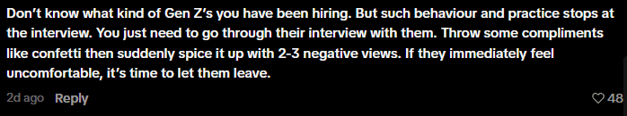  wk comment on gen z employee ( ) 