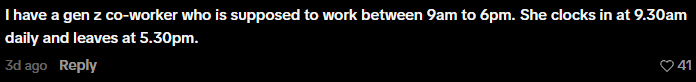  wk comment on gen z employee ( ) 