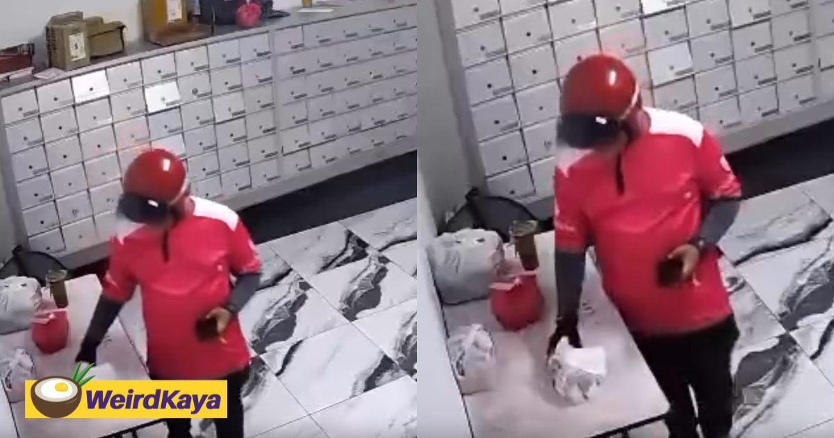 Food Delivery Rider Allegedly Steals Student’s Food After Dropping Off Another Order At Condo Mailroom | WeirdKaya