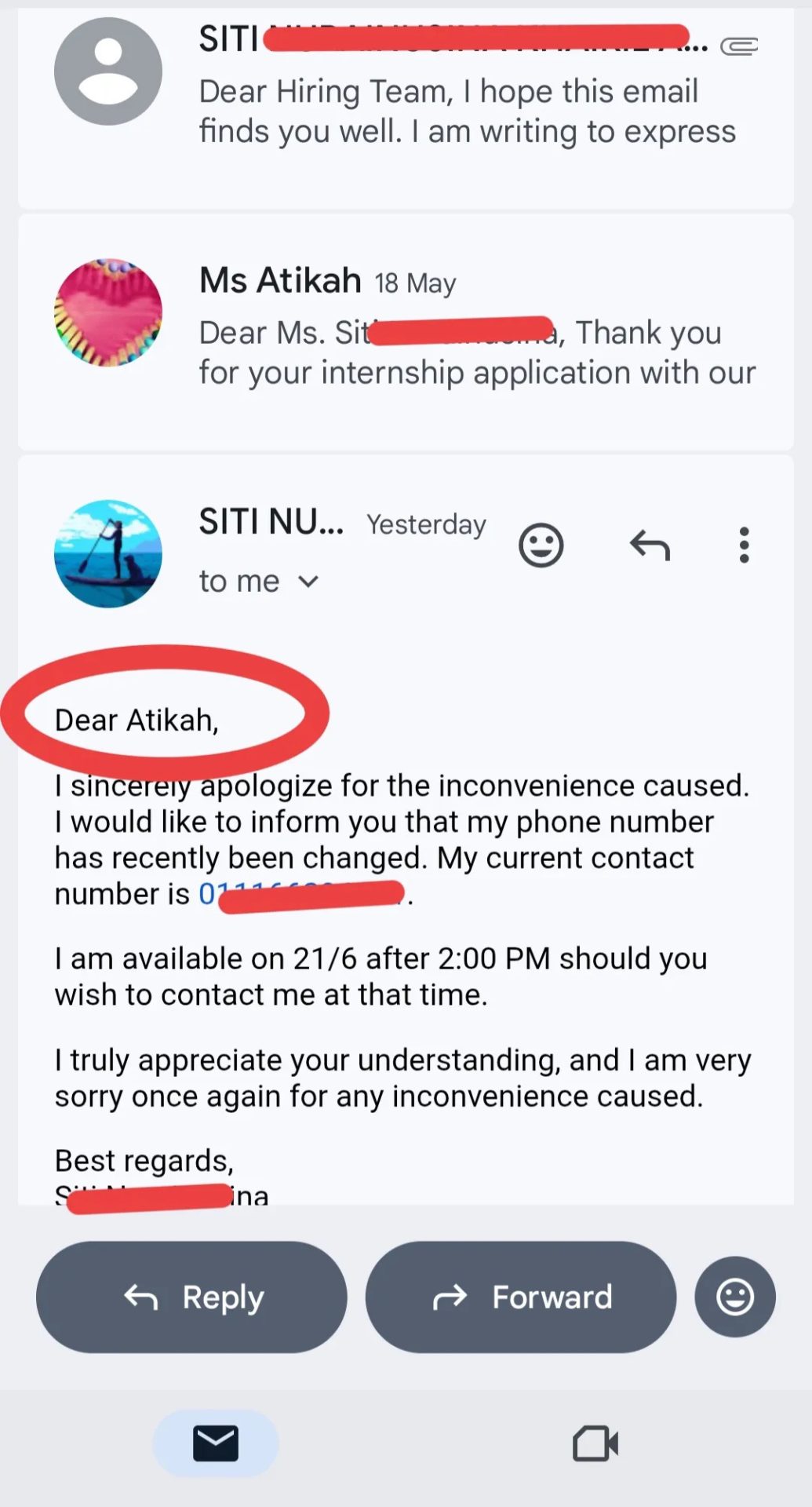 wk hr staff called out applicant’s email etiquette