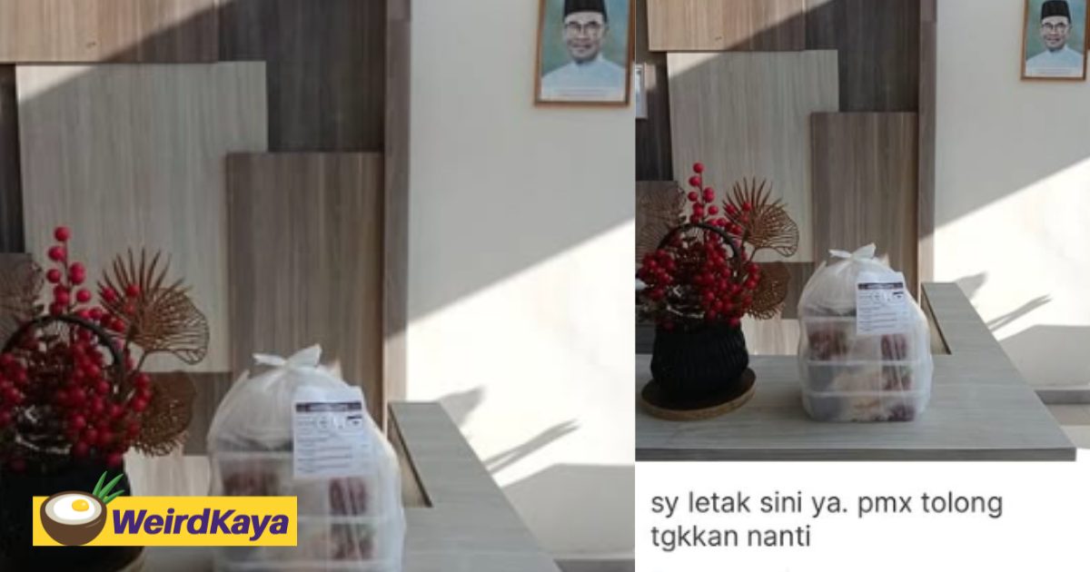 M’sian Amused After Food Delivery Rider Says He Left Food With PMX Helping To Watch Over It | WeirdKaya