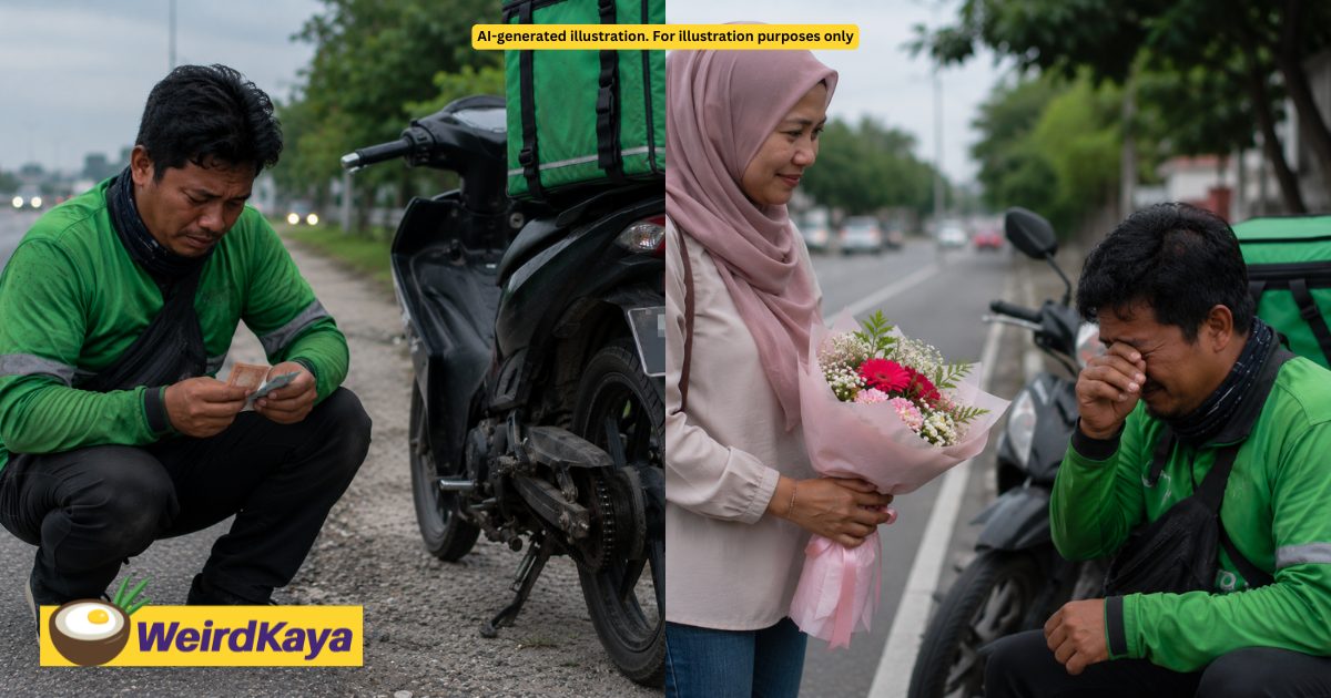 M’sian Pays For Delivery Rider’s Motorcycle Repairs After Learning He Only Earned RM26 That Day | WeirdKaya