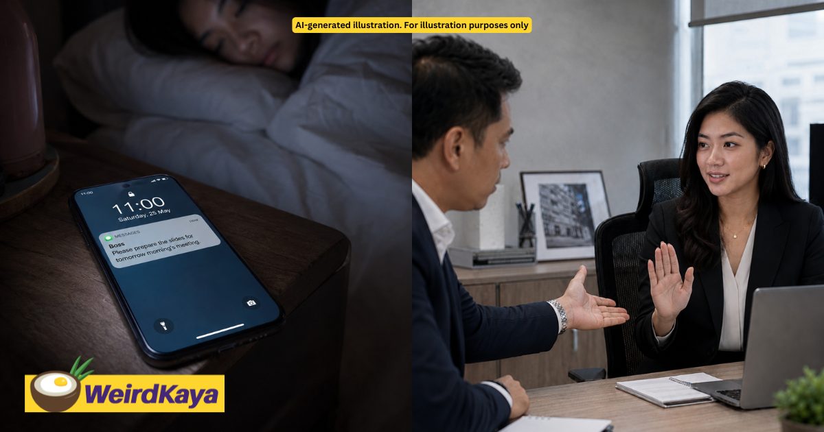 M’sian Woman Says Boss Never Texted Her After 6pm Again After Leaving Him On ‘Read’ After Working Hours | WeirdKaya