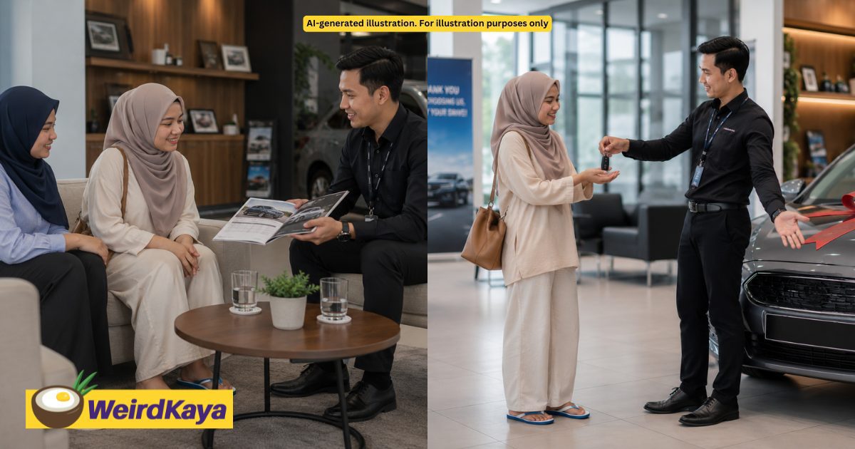 M’sian Woman Wears Slippers To Car Showroom, Buys A Car After Being Moved By Sales Advisor’s VIP Service | WeirdKaya