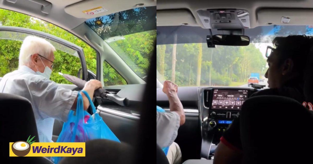 Kind M’sian Gives Old Man Who Was Walking Back From Market A Ride Home | WeirdKaya