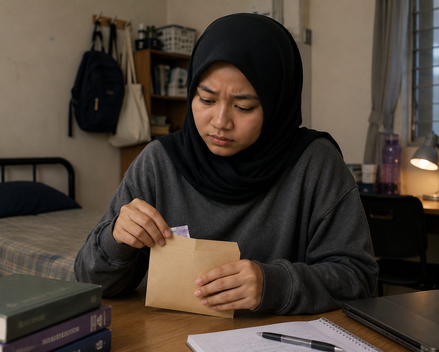  wk student giving ptptn money to parent 