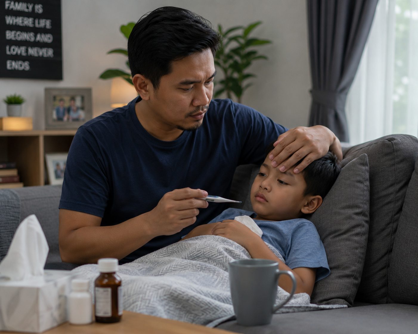  wk taking care of his son during el 