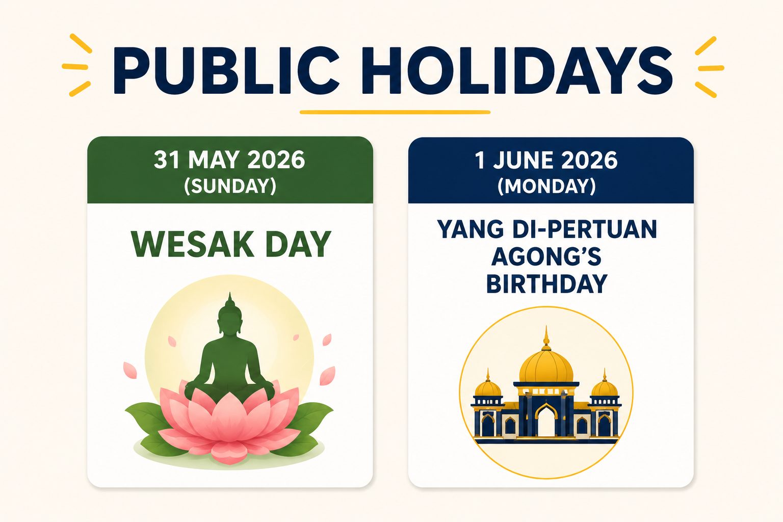  wk two public holidays announced 