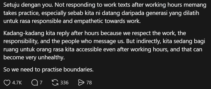  wk commment on ignoring message ( ) 