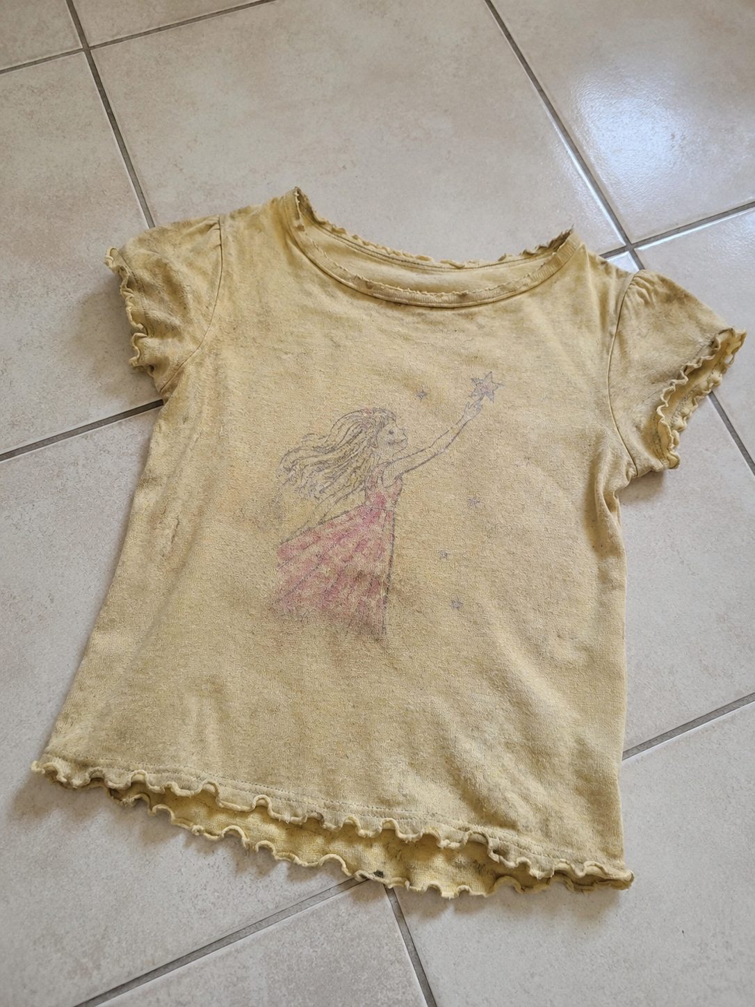 wk old dirty shirt