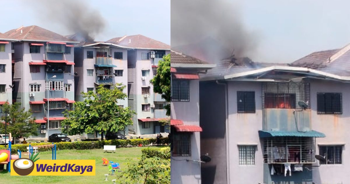 5th Floor Of Seri Kembangan Apartment 80% Destroyed In Fire, No Injuries Reported | WeirdKaya