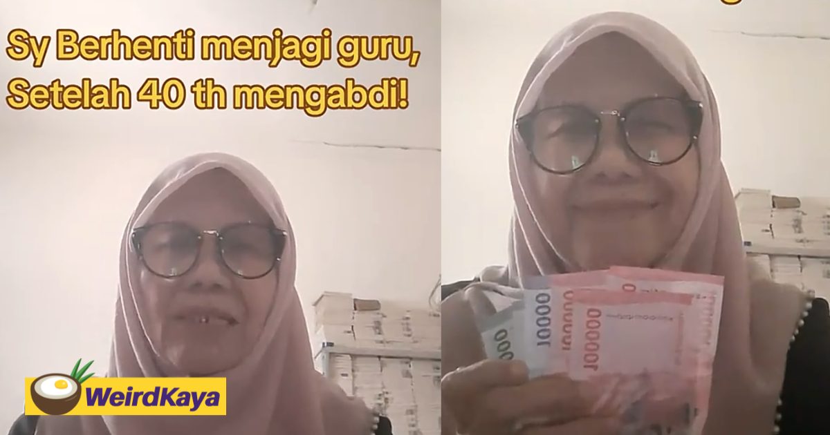 After 40 Years Of Teaching, Indonesian Teacher Leaves With Final Pay Of Only RM120 | WeirdKaya
