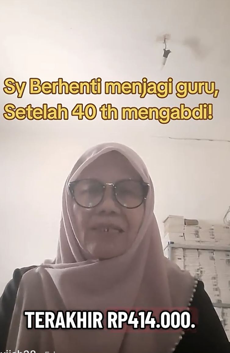  wk after years of teaching, indonesian teacher leaves with final pay of only rm .. 