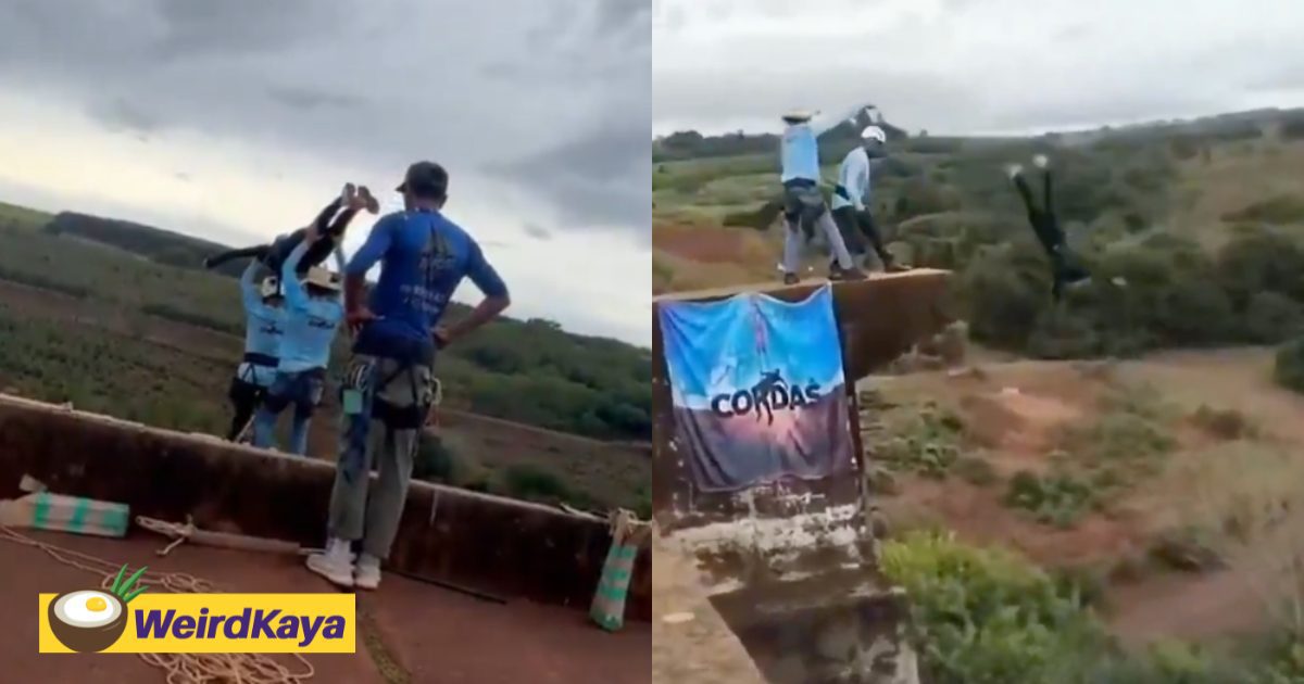 Brazil Woman Thrown 40m Off Ledge In Bungee Jump, Didn’t Have Safety Rope Attached To Her | WeirdKaya