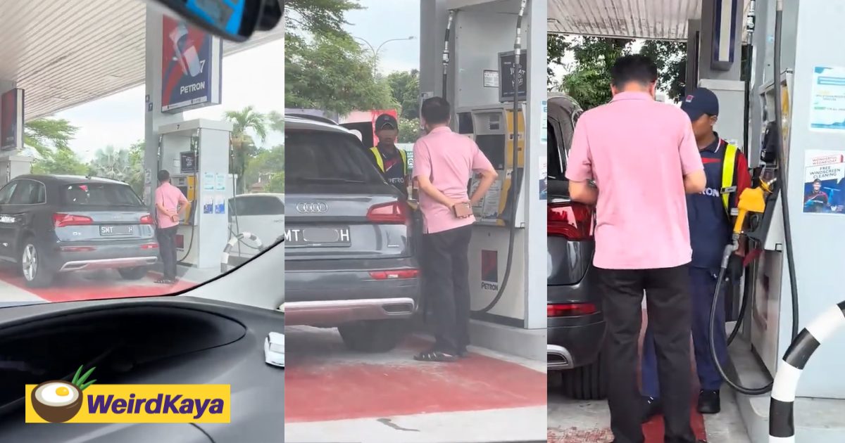 Man Tries To Pump SG-Registered Audi With RON95 In Klang, Gets Stopped By Attendant | WeirdKaya