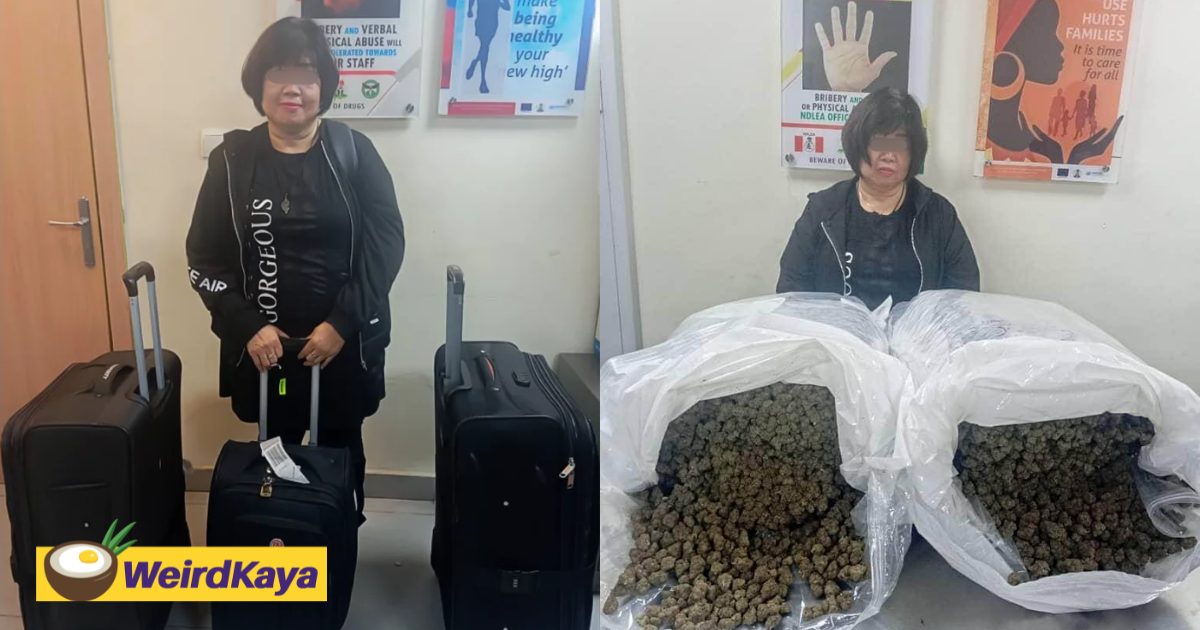 63yo M’sian Woman Busted For Smuggling 31kg Of Synthetic Cannabis Into Nigeria | WeirdKaya