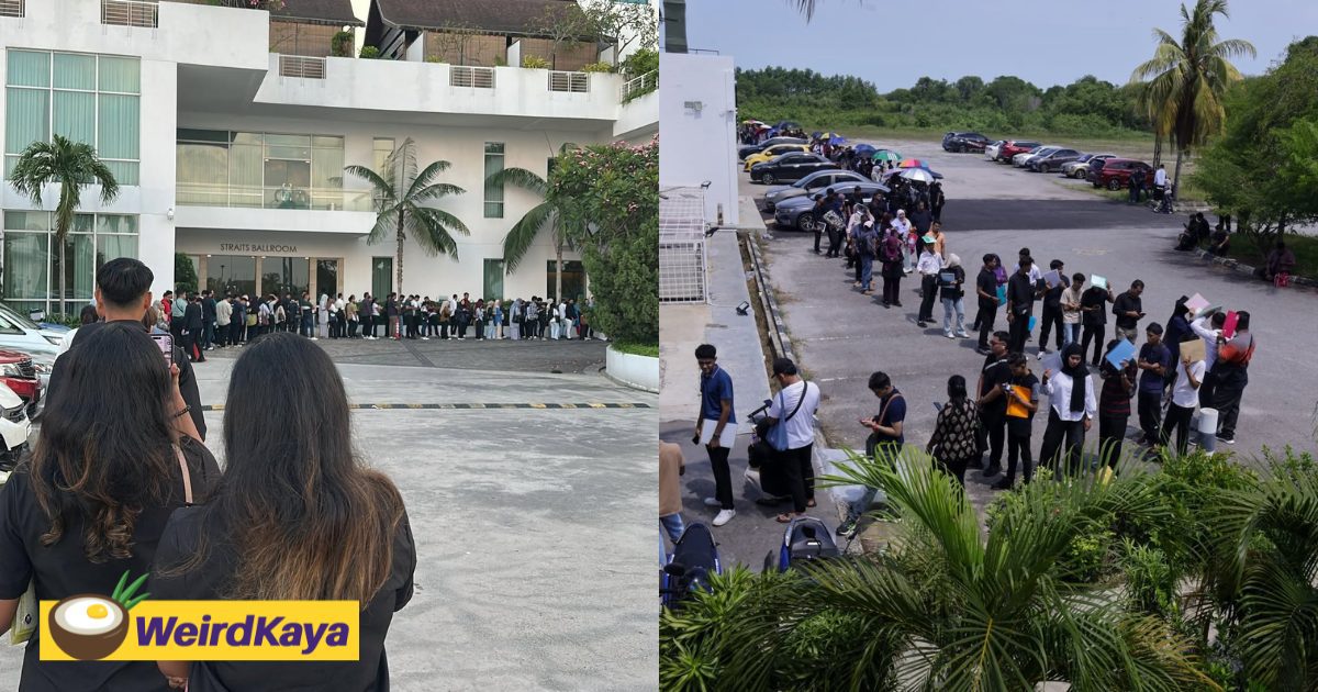 Over 1,000 M'sians Queue Outside Melaka Hotel After Factory Offers Jobs With Starting Salary Of RM3,500