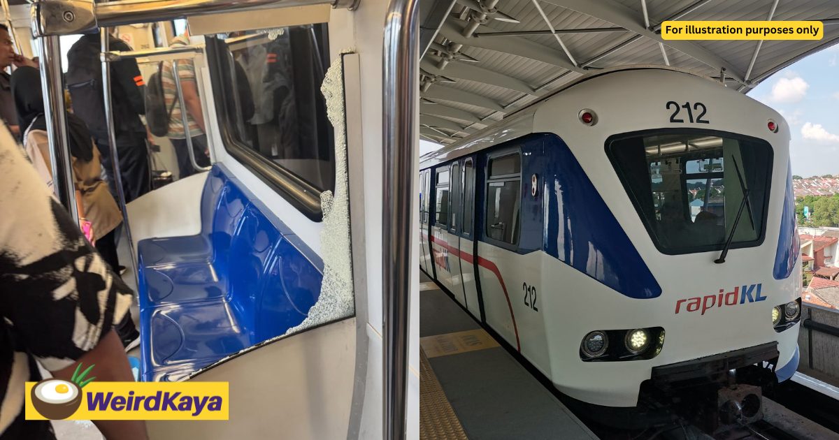 Kelana Jaya LRT Train Makes Emergency Stop, Causes Passenger’s Water Bottle To Smash Glass Panel, Injures 5 | WeirdKaya