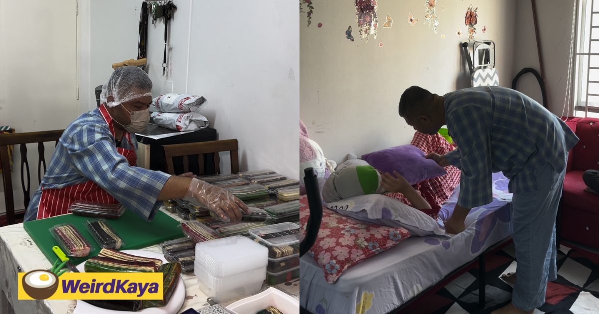 M’sian Dad Of 4 With Brittle Bone Disease Runs Home Kek Lapis Business To Support Child Battling Heart Condition | WeirdKaya
