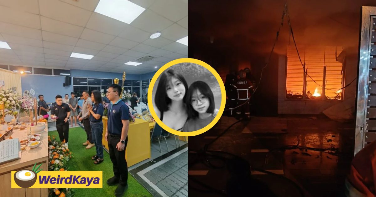 Mum Of Sisters Who Died In Johor Fire Asks For Their Homework To Be Brought To Wake, Weeps Upon Seeing It | WeirdKaya