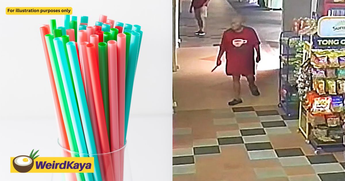 S’pore Man Storms Out Of Shop, Returns With 2 Knives After Manager Refused To Give A Straw | WeirdKaya