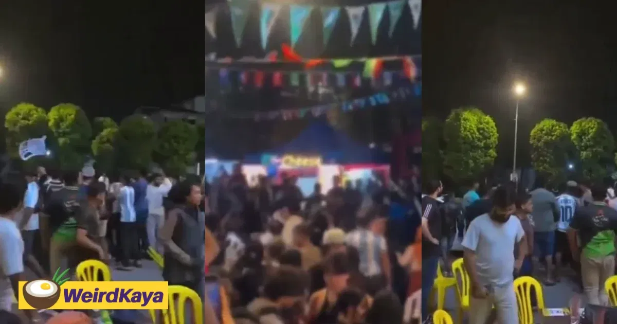 Chair Sent Flying As Football Fans Clash After Argentina-Egypt Match At Johor Mamak | WeirdKaya