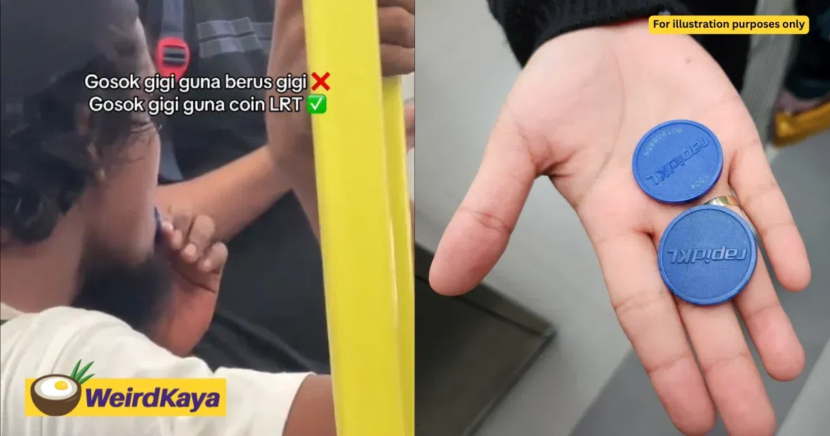 ‘All For The Likes’ — RapidKL Responds To Viral Clip Showing Foreigner Using LRT Token As ‘Toothpick’ | WeirdKaya