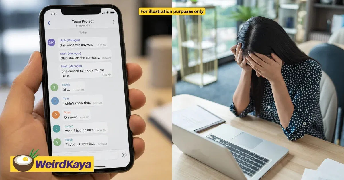 M’sian Woman Finds Out Ex-Boss Allegedly Badmouthed Her In Group Chat Months After She Left | WeirdKaya